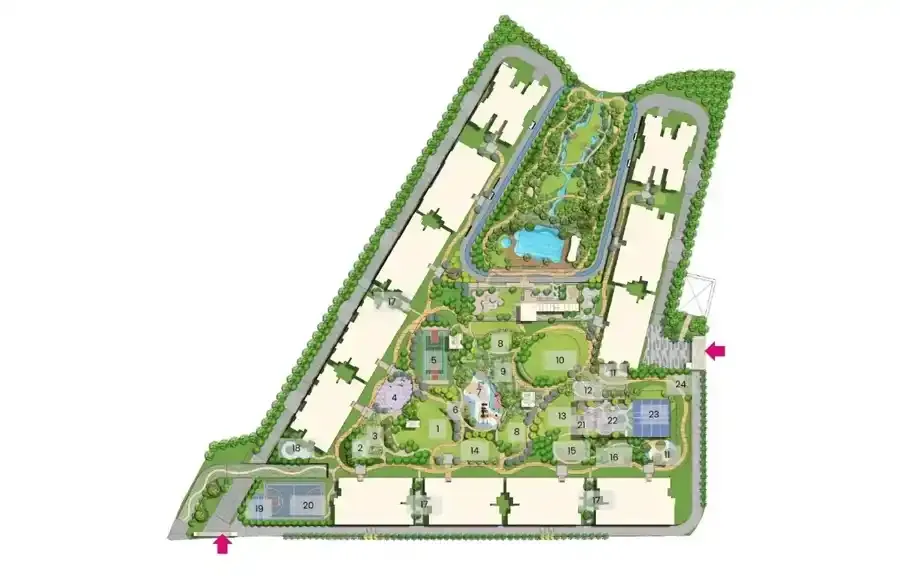 Mahindra Rivenza master plan layout