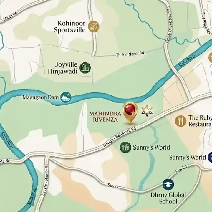 Mahindra Rivenza location map, Baner NX